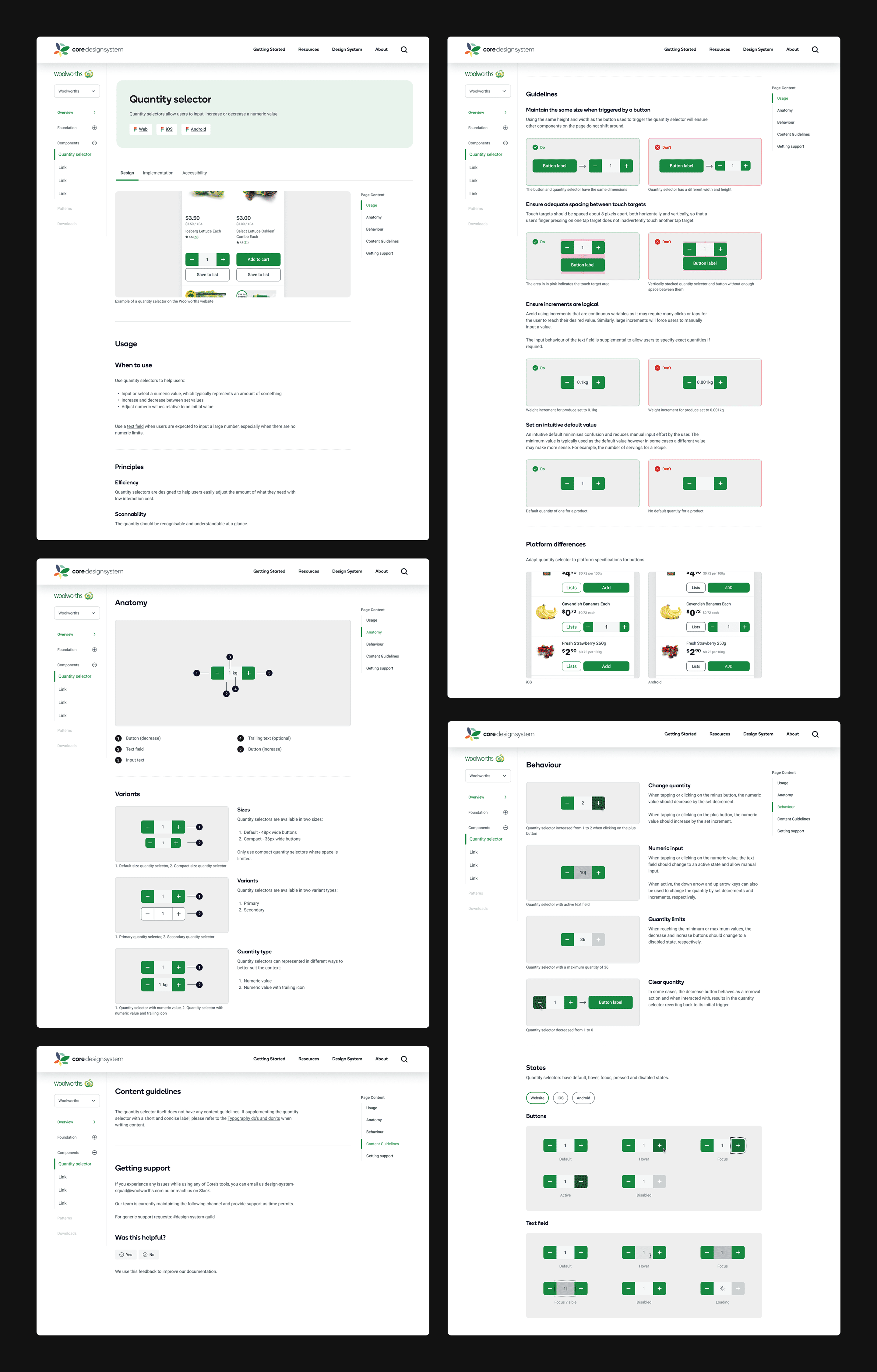 Quantity selector documentation